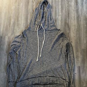 J. Crew Navy Striped Hoodie Size S